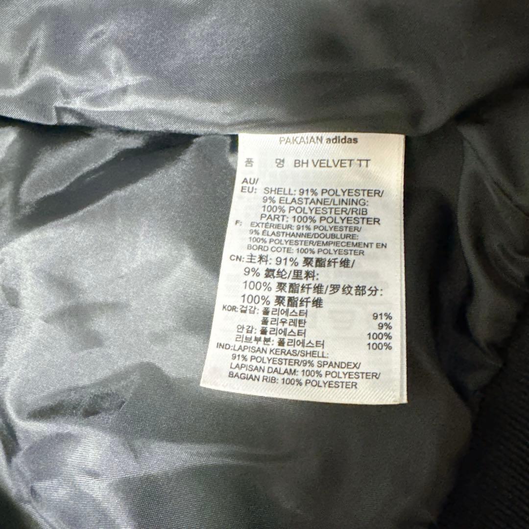 adidas originals ベロアトラックジャケット ブラック ベルベット