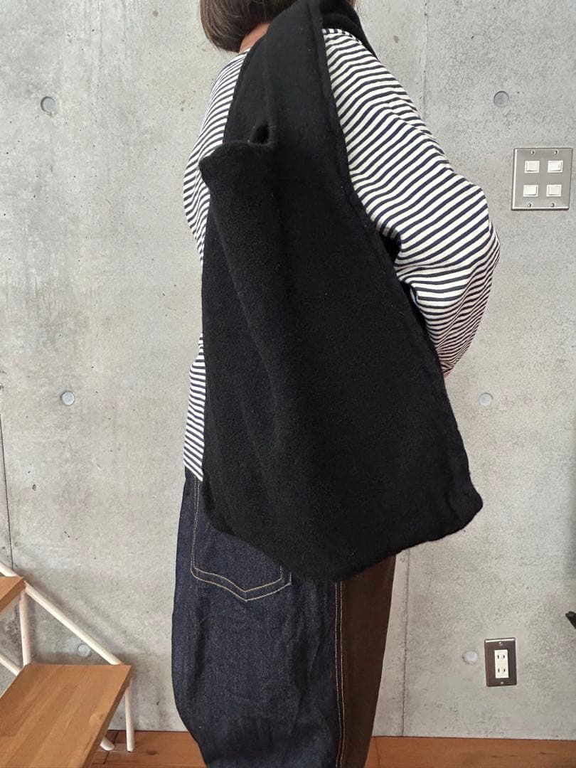 BLACK COMME des GARCONS ウール縮絨トートバッグ