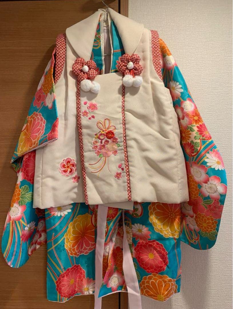 七五三 3歳　女の子　小町kids 被布セット　着物セット
