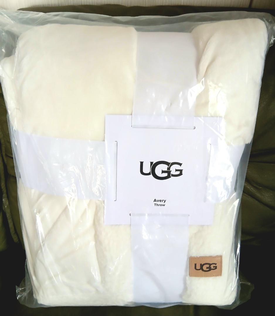 【新品】UGG アグ リバーシブル ブランケット 高級 毛布 白 ホワイト