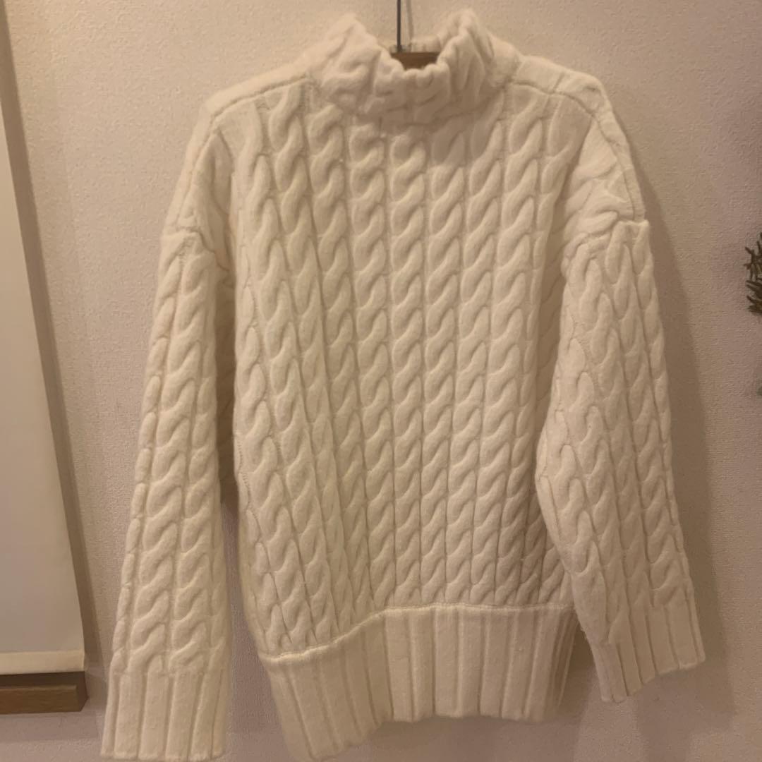 トップス ANDMARY Heart loose kint white