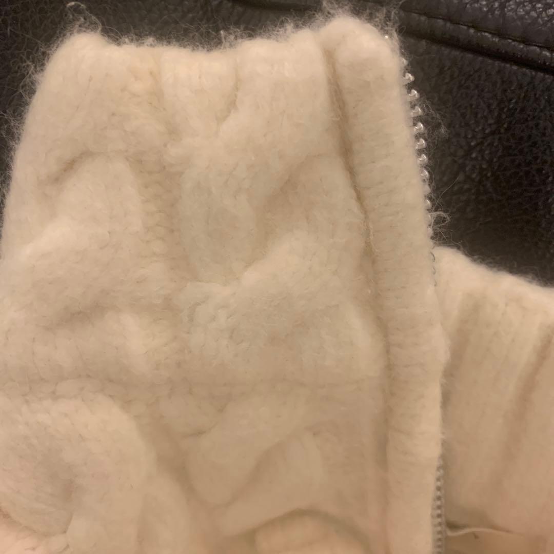 トップス ANDMARY Heart loose kint white