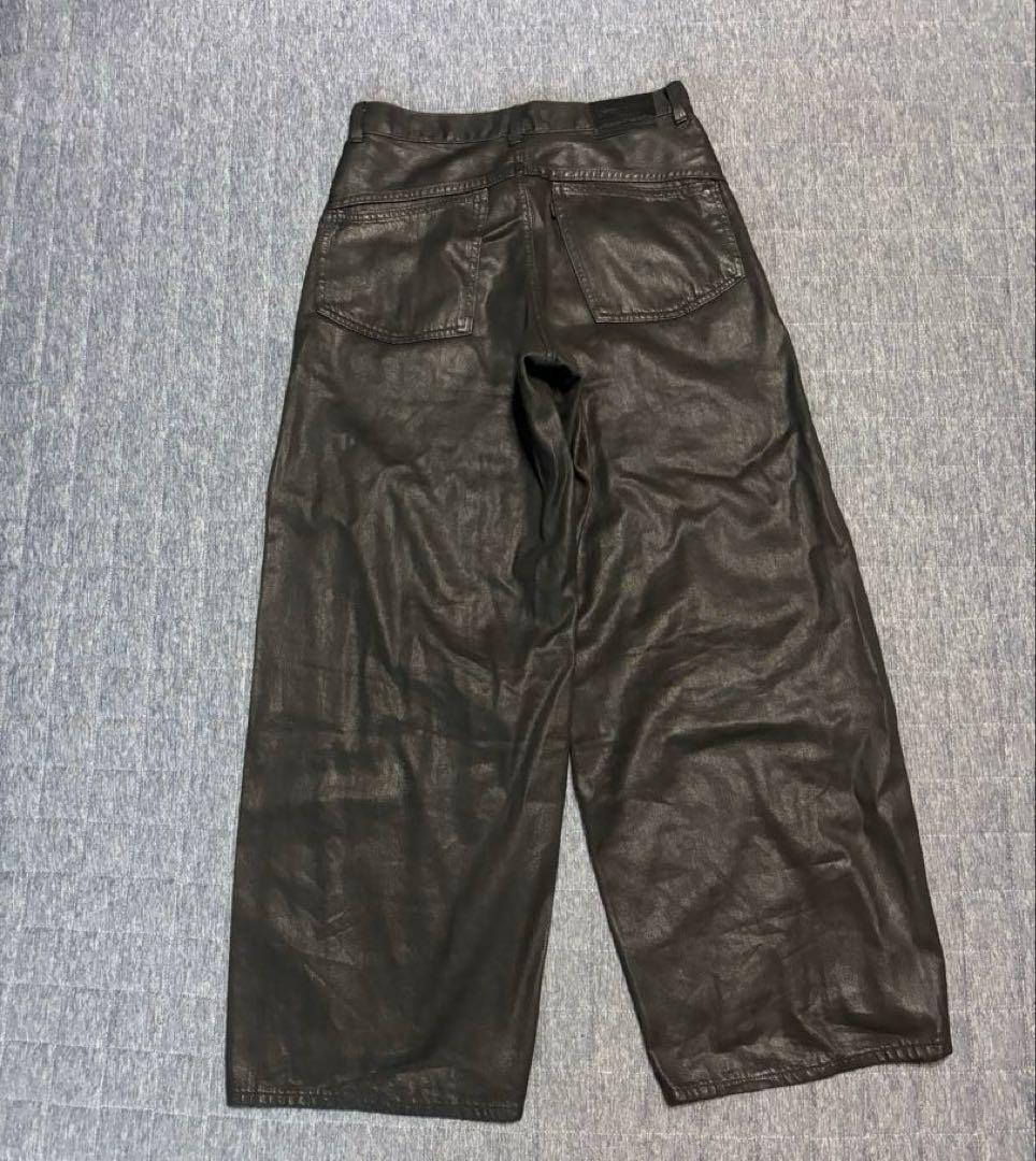 SUPER BAGGY バレルジーンズ ブラック コーティング