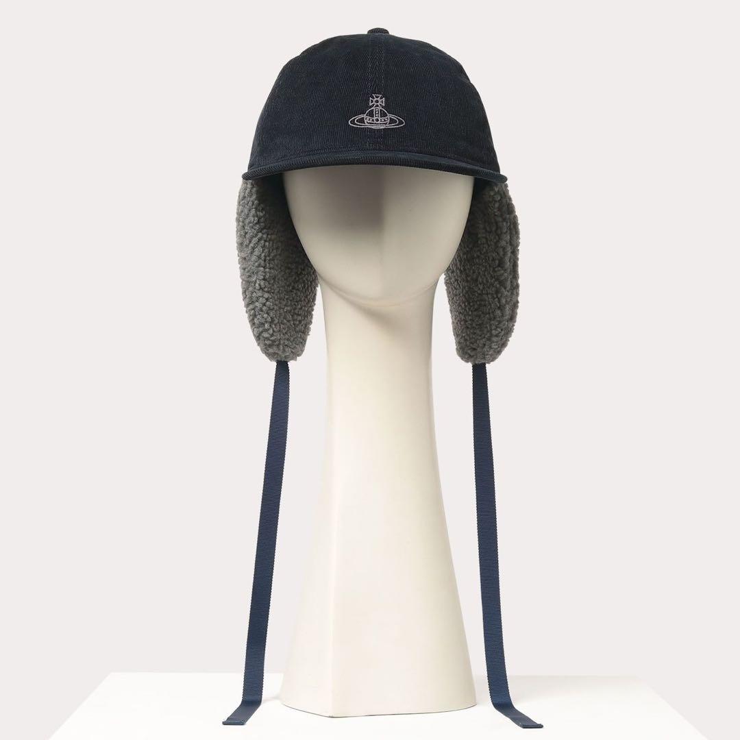 Vivienne Westwood コーデュロイ×ボア フラップキャップ