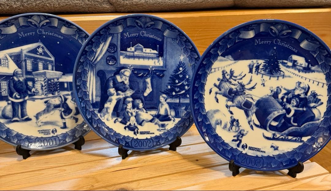 KFC クリスマス 陶器プレート セット 2001-2015