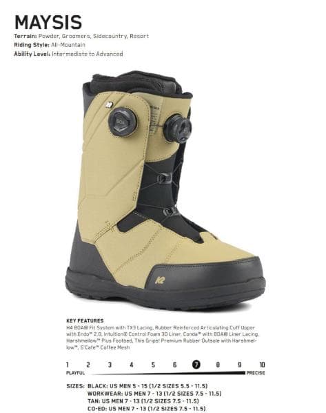 【24型落ち 滑走2回】 K2 MAYSIS 23/24 スノボブーツ