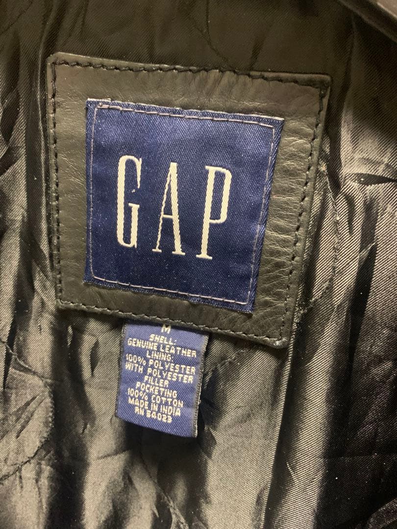 OLD GAP Leather Car Coat カーコート 野村訓市 黒 M
