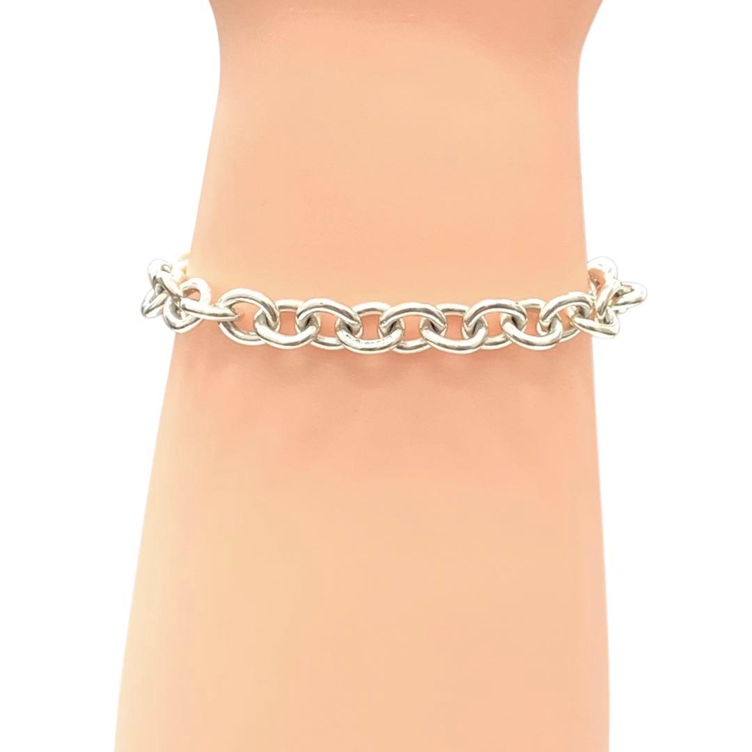 ティファニー SV925 ラウンドリンク チェーン ブレスレット 17cm