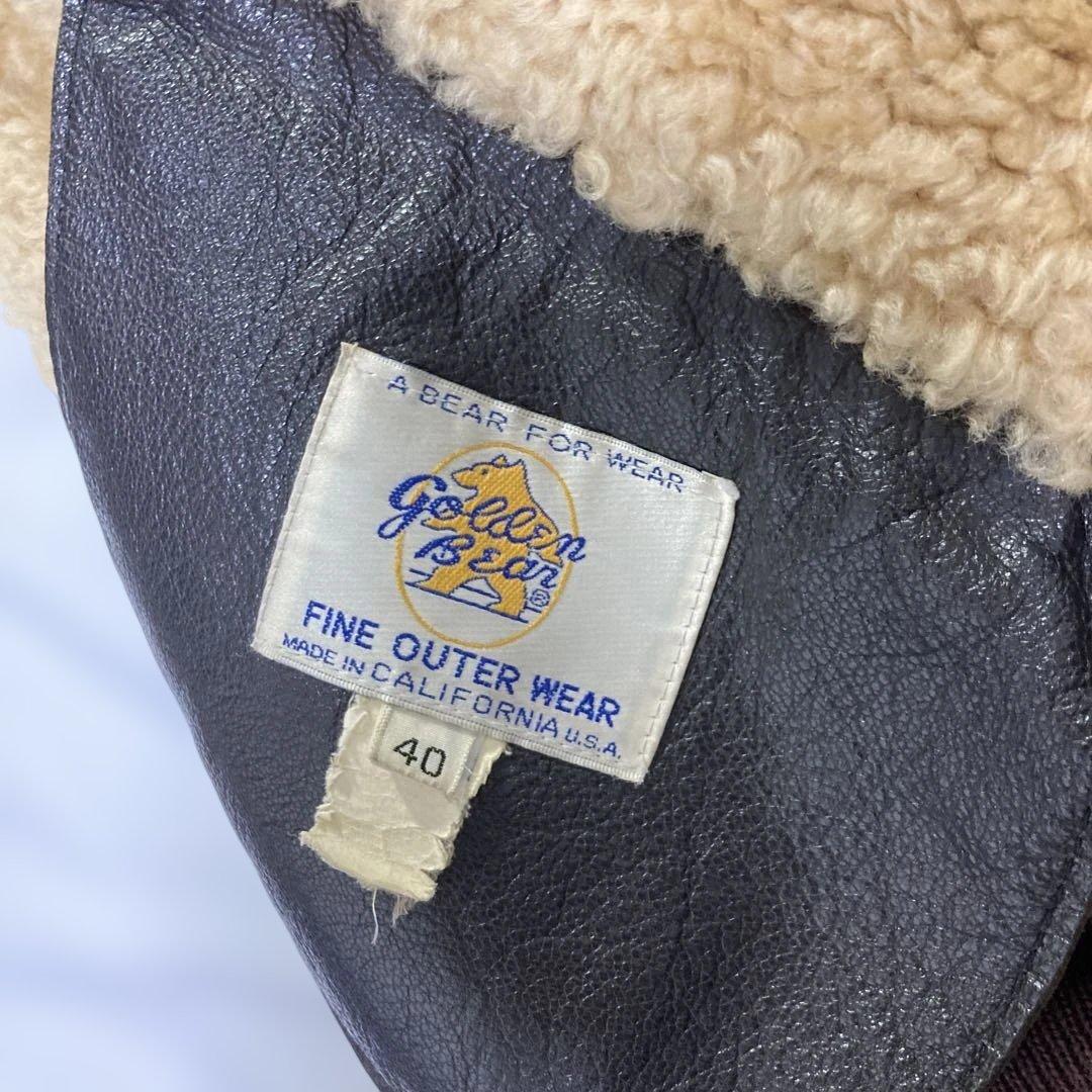 【美品/激レア】USA製80's ヴィンテージ ゴールデンベア ムートンB-6