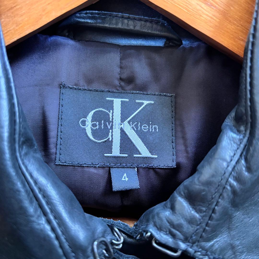   ブラックレザーコート 4 ジャケット　本革