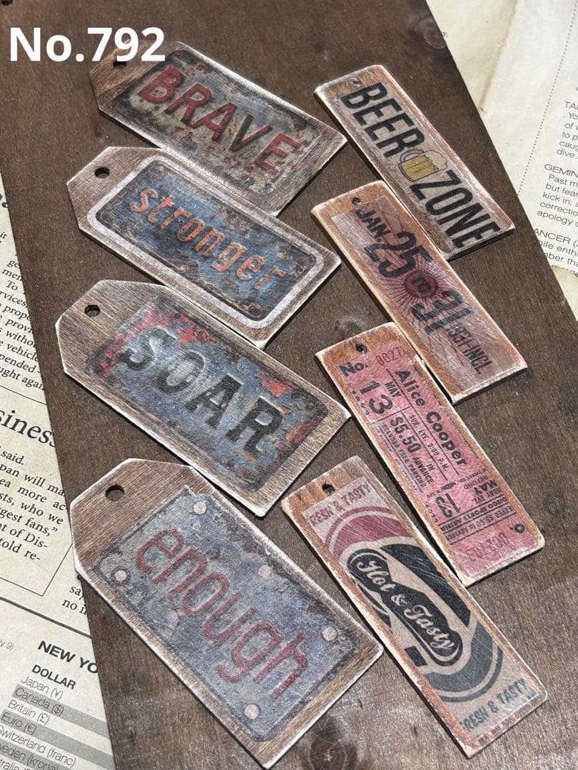 本日ラスト！ウッドタグ大きめ　ジャンクNo.792