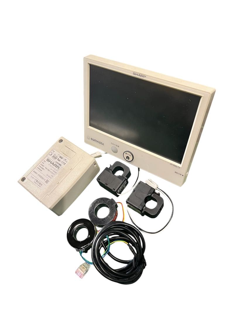 【送料無料】SHARP 蓄電池2台、パワコン2台、配線、モニターセット