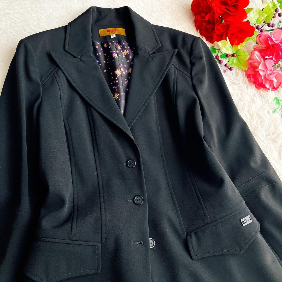 KENZOケンゾー★ストレッチ パンツスーツ セットアップ 総柄 ワイドフレア