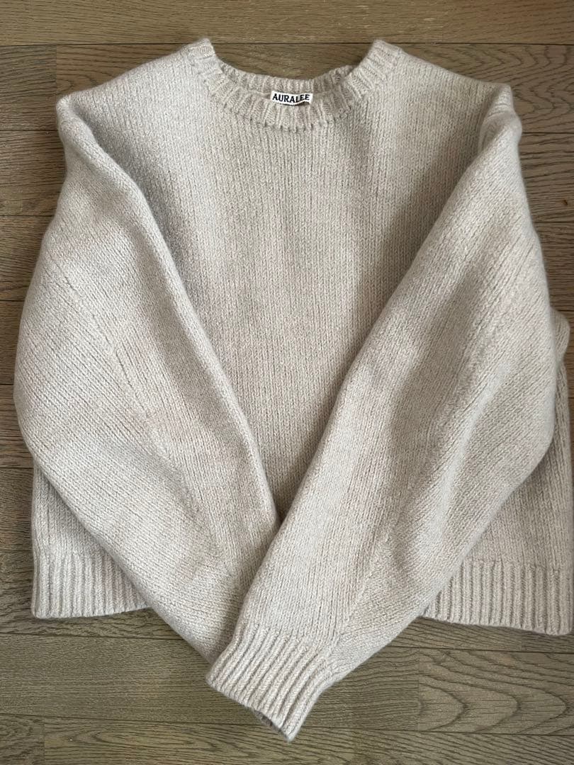 オーラリー Auralee 24AW ベージュ ニット ウール