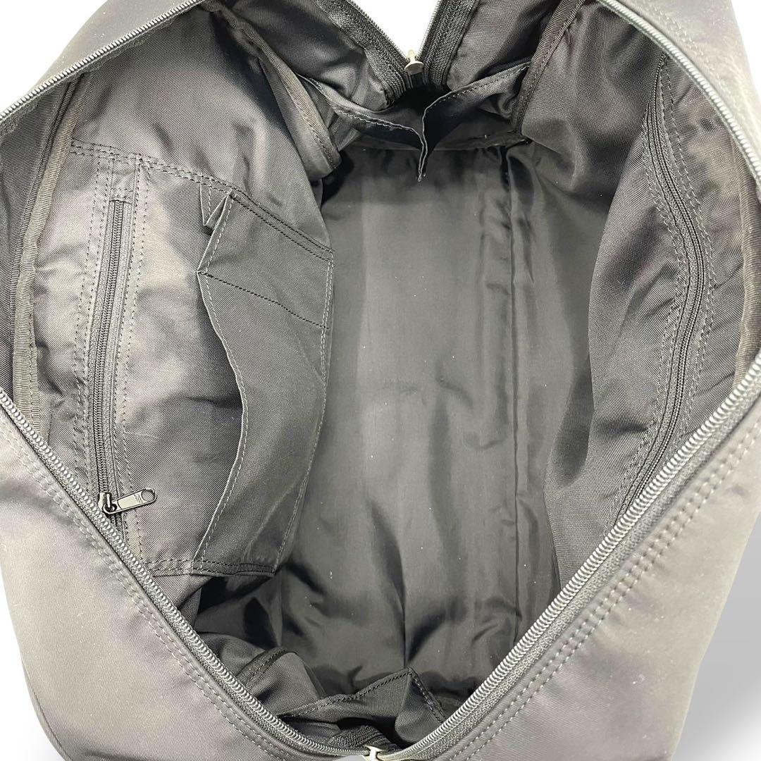 極美品　バーバリーゴルフ　ボストンバッグ　トートバッグ　ナイロン　レザー　黒