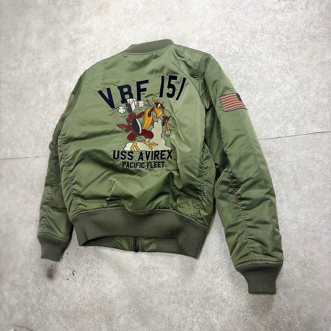 AVIREX MA-1 フライトジャケット バード刺繍 VBF-151 Lサイズ
