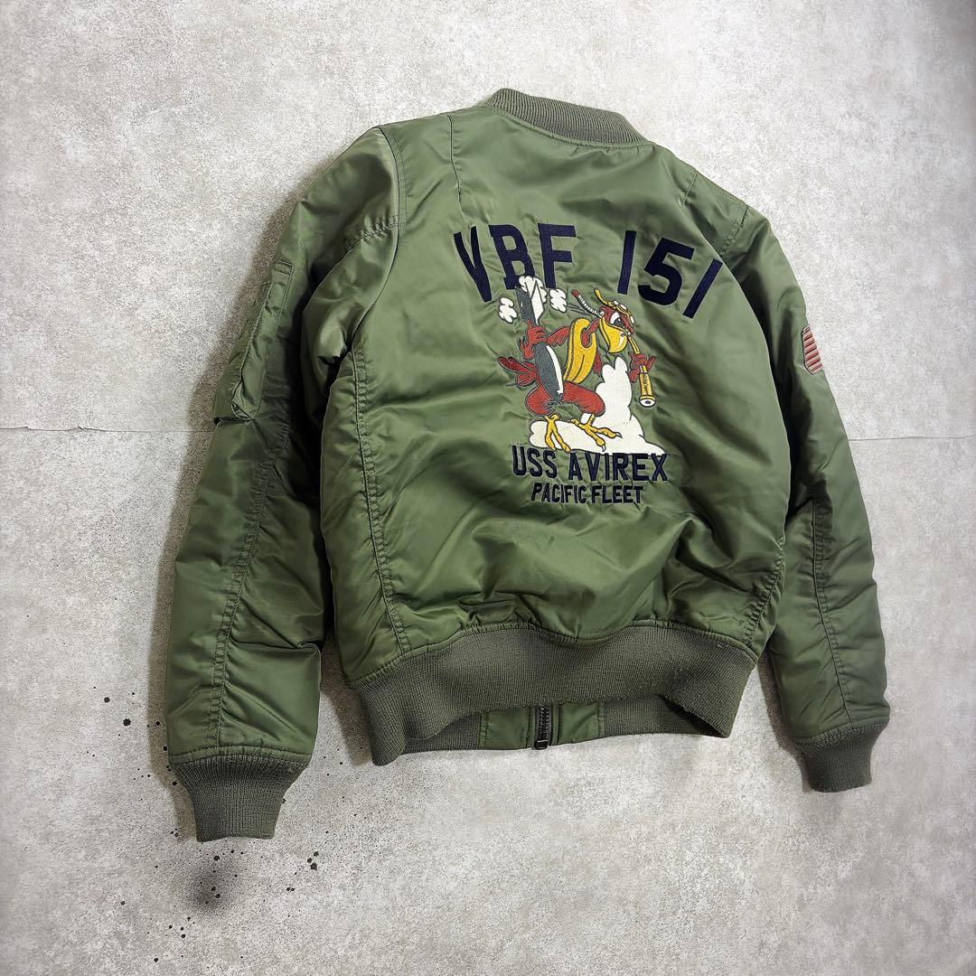 AVIREX MA-1 フライトジャケット バード刺繍 VBF-151 Lサイズ