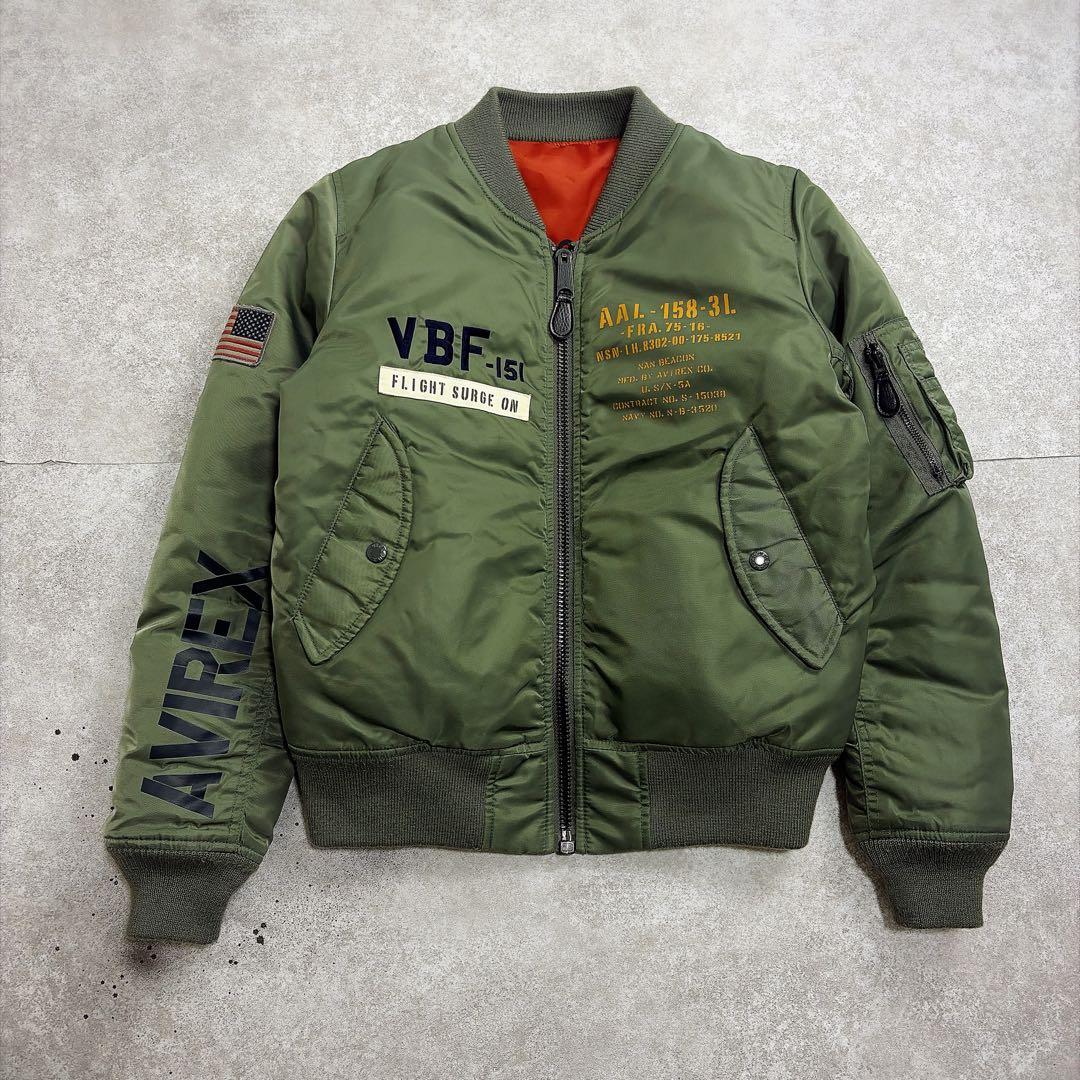 AVIREX MA-1 フライトジャケット バード刺繍 VBF-151 Lサイズ