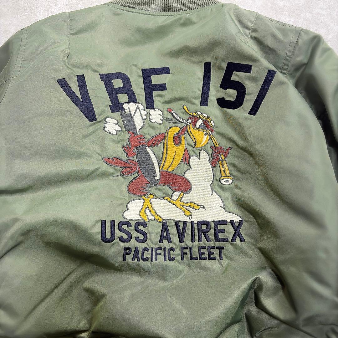 AVIREX MA-1 フライトジャケット バード刺繍 VBF-151 Lサイズ