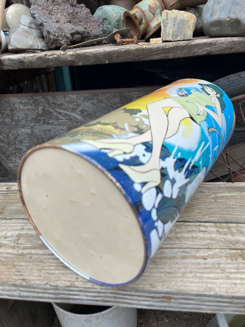 ルパン三世ブリキゴミ箱、ルパン三世バケツ、ルパンブリキゴミ箱、不二子ゴミ箱