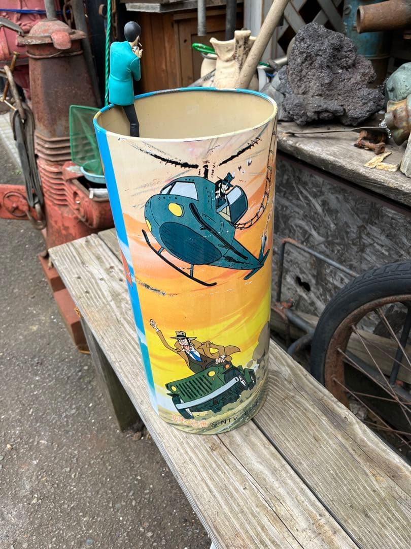 ルパン三世ブリキゴミ箱、ルパン三世バケツ、ルパンブリキゴミ箱、不二子ゴミ箱