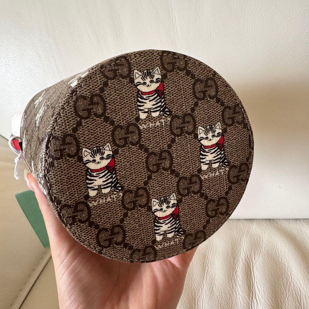 gucci kids グッチキッズ　バッグ　キャットプリント
