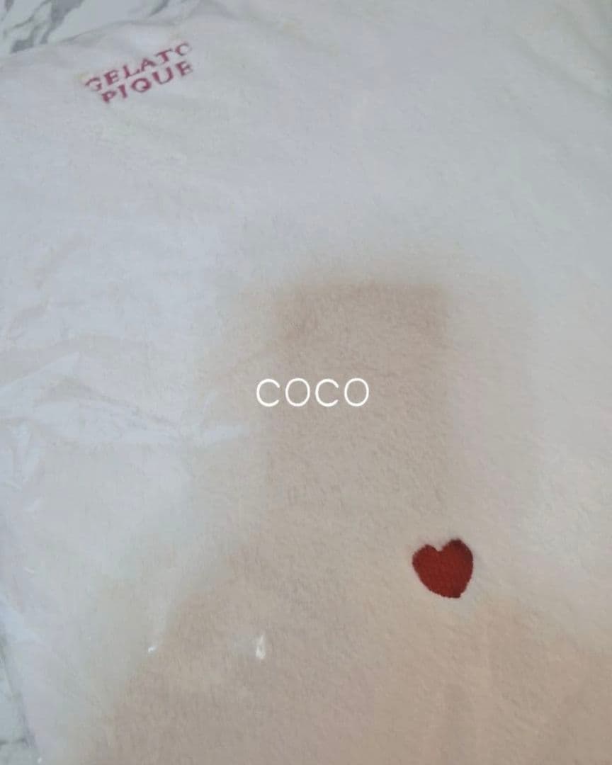 ジェラートピケ ハート柄毛布