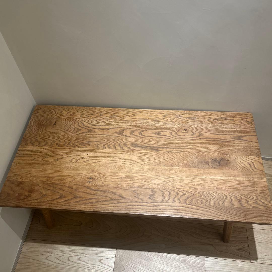 美品　【unico】ADDAY ローテーブル W1000（オーク材）
