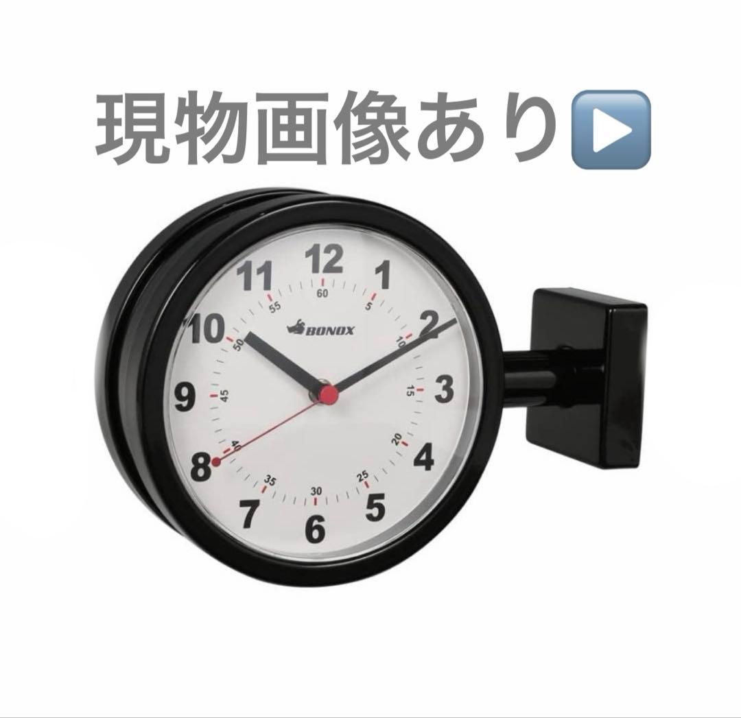 【新品】お値下中！ ダルトン ダブルフェイス クロック 黒 時計 170D