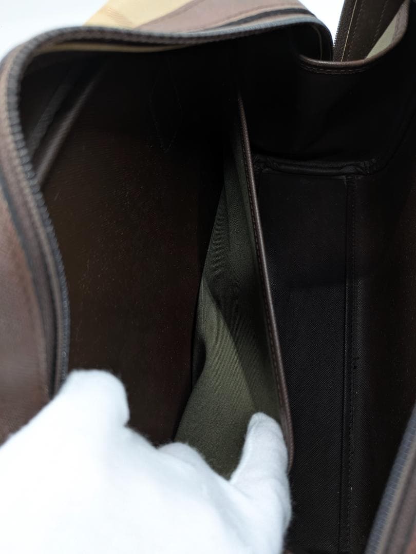 良品✨ バーバリー ボストンバッグ キャンバス ベージュ 0LI