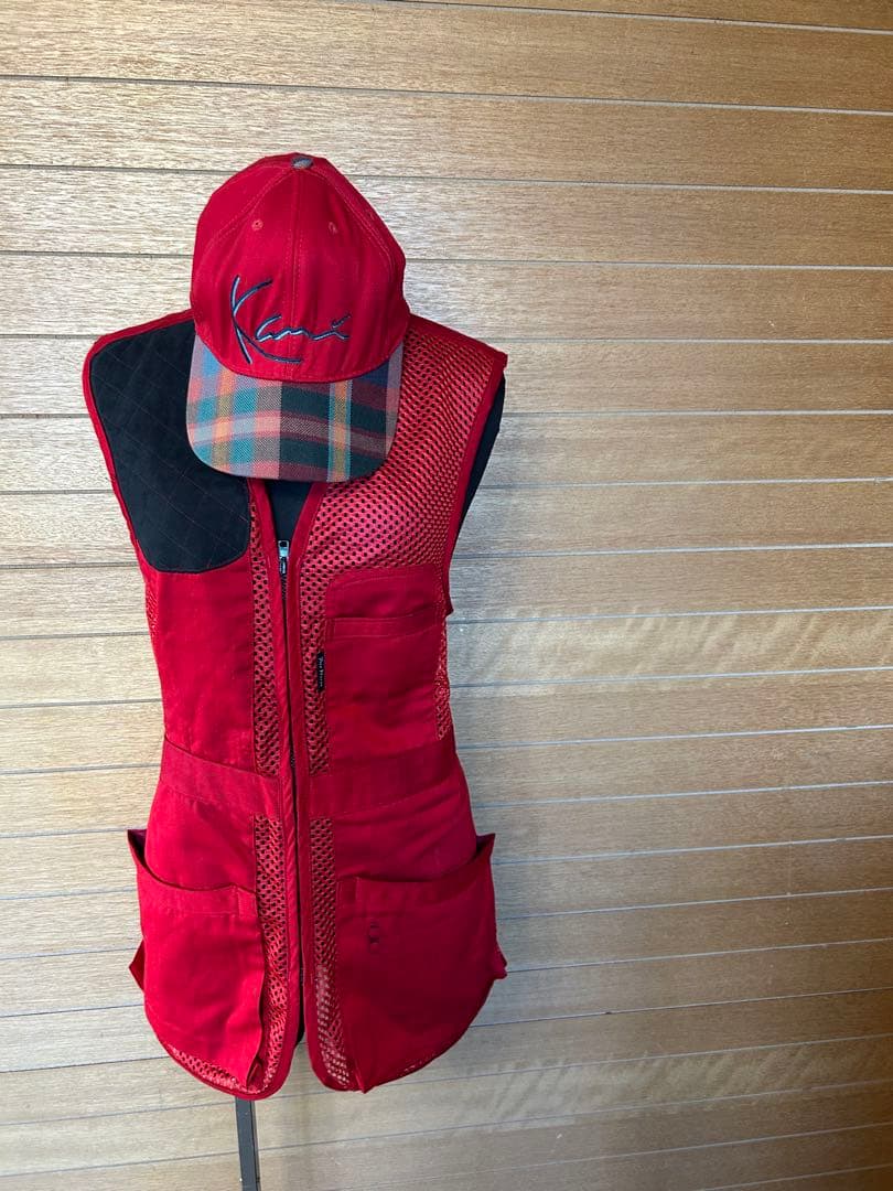 シューティング ベスト 7号 クレー射撃 Tow horse 赤帽子とセット