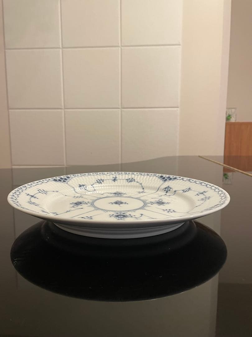 【新品】ロイヤルコペンハーゲン ブルーフルーテッド ハーフレース プレート 27