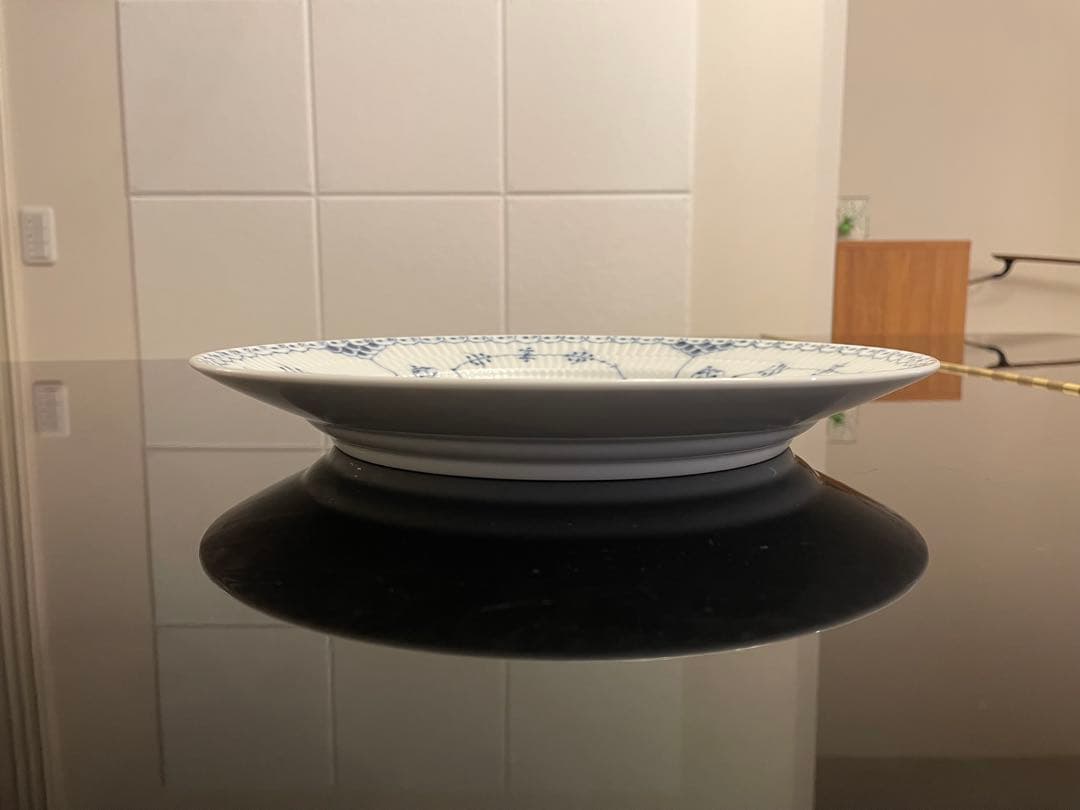 【新品】ロイヤルコペンハーゲン ブルーフルーテッド ハーフレース プレート 27