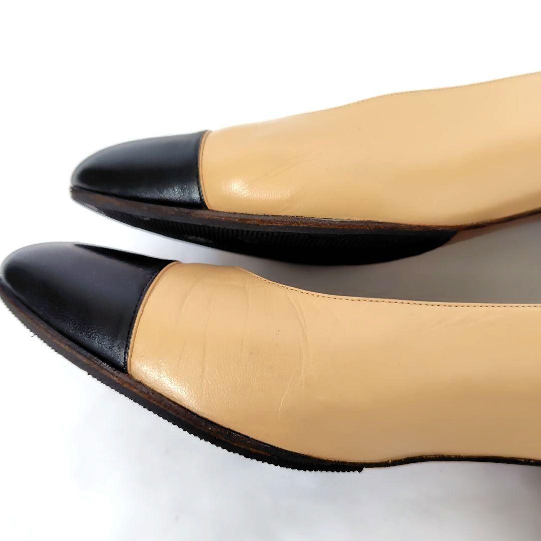 KEI【シャネル】定番 バイカラー パンプス 24-24.5cm