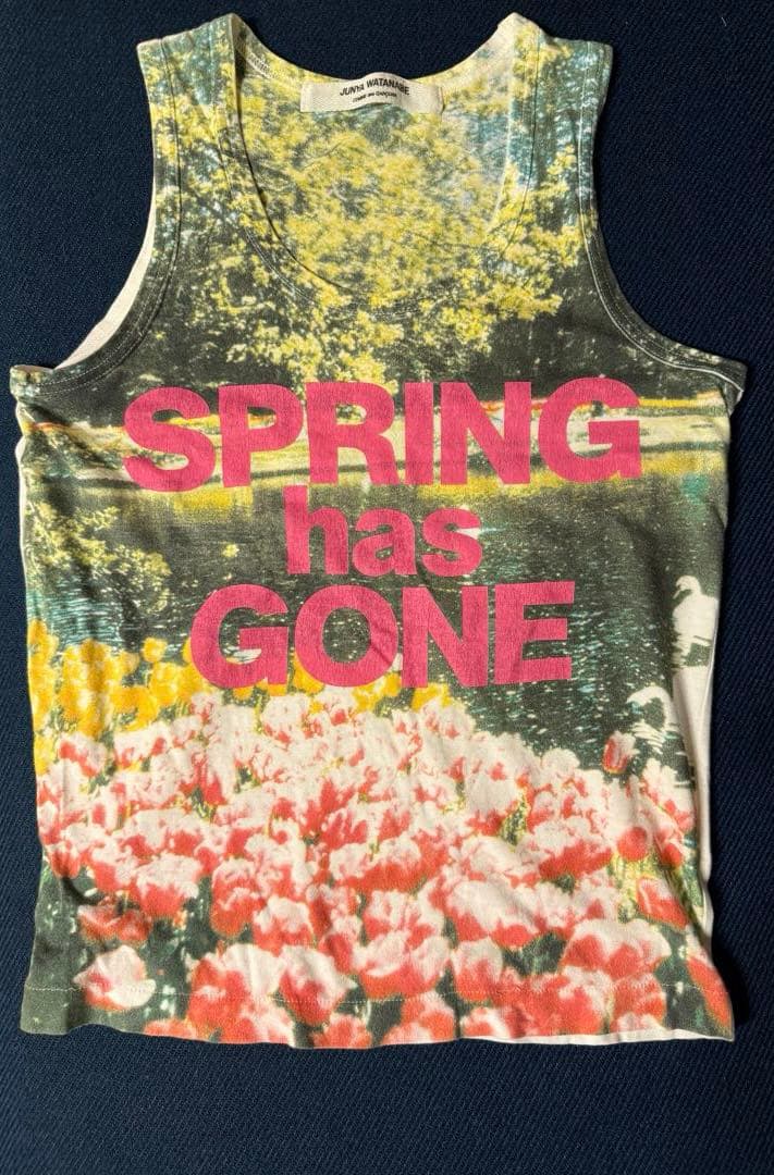 コムデギャルソン 転写デザインタンクトップ　ジュンヤワタナベ