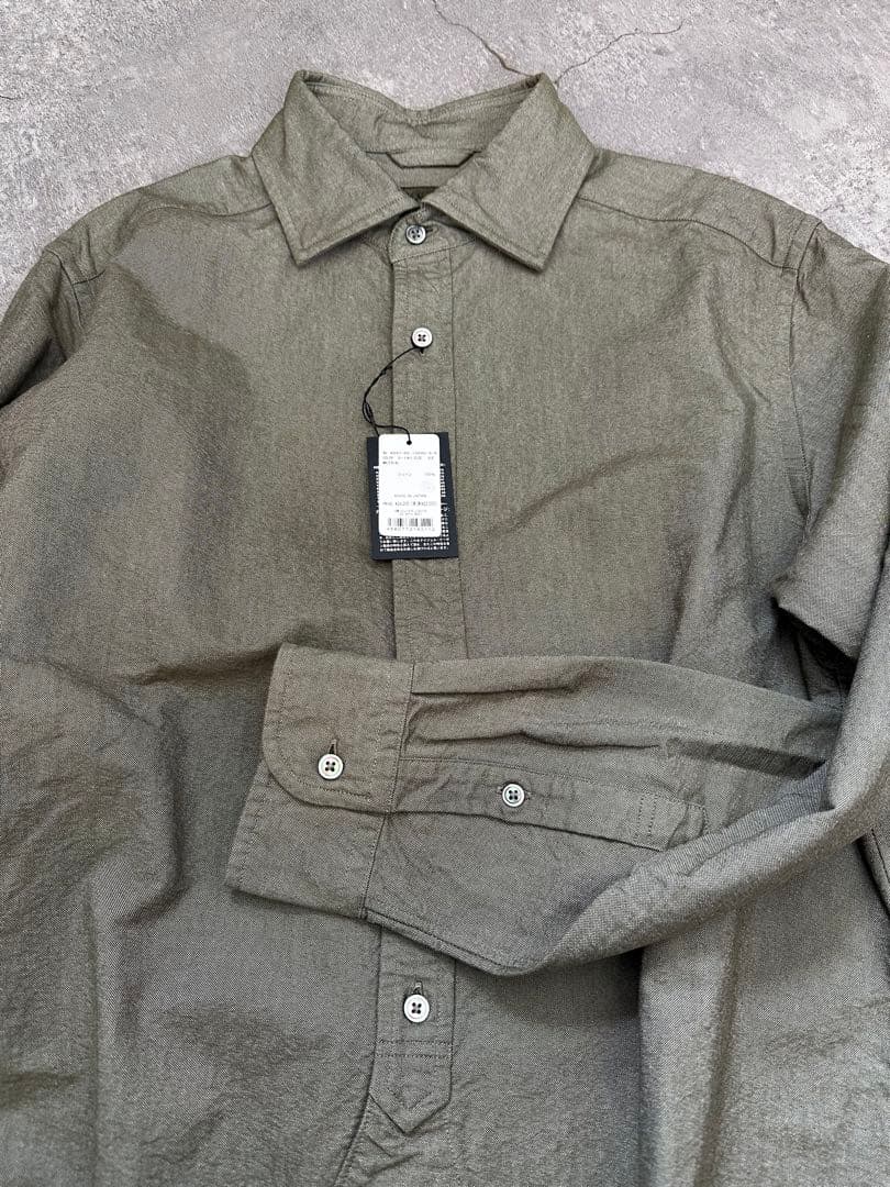 ナイジェルケーボン　オフィサーズシャツ　カーキ　新品　52 XL