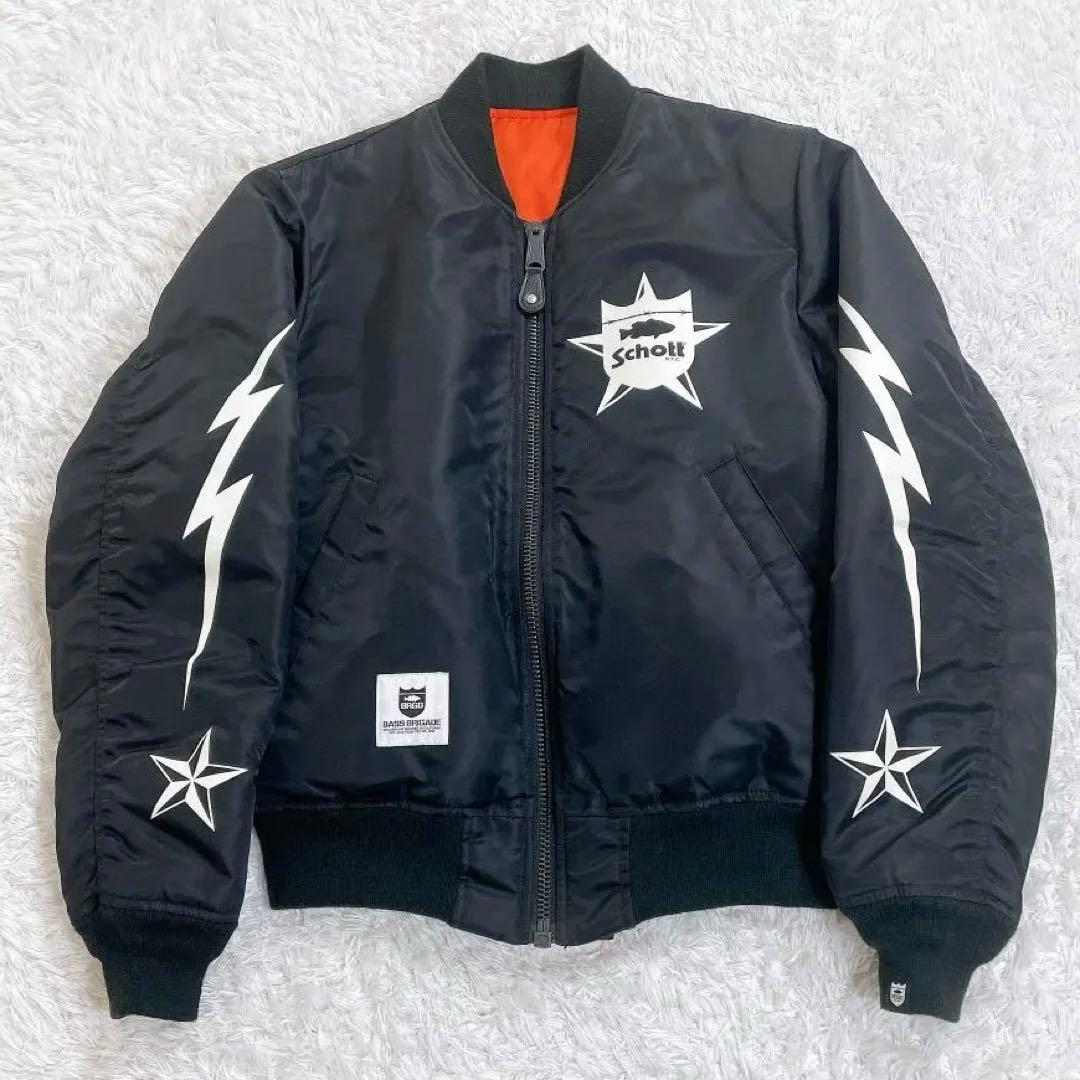 SCHOTT BASS BRIGADE MA-1 黒 リバーシブル サーモライト