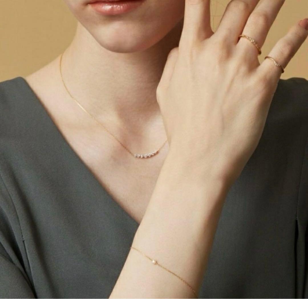 ageteゴールドk18ダイヤブレスレット