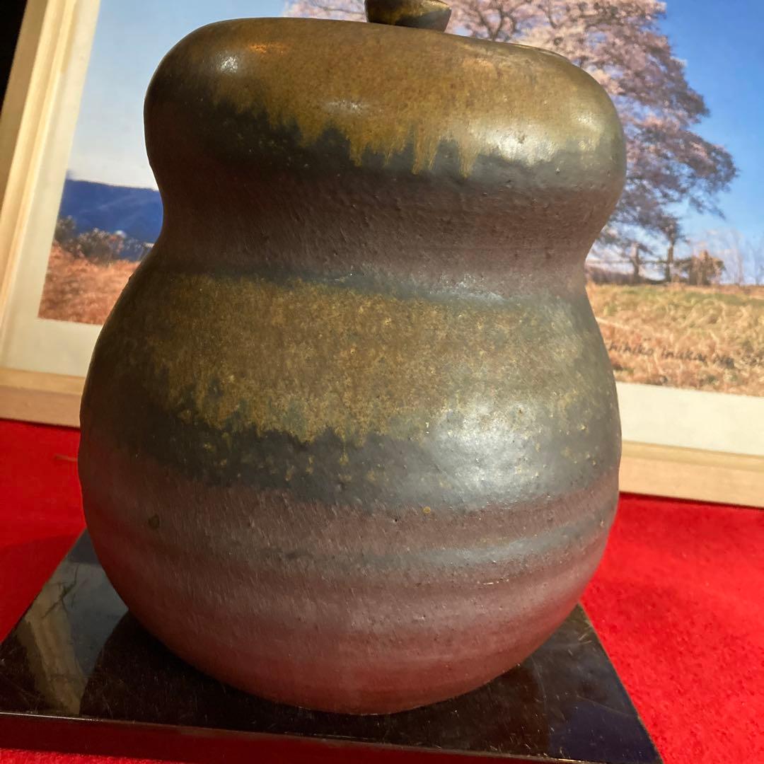 備前焼美術品茶道具年末年始大売り出しです❣️水差生陶衆啓作品❣️