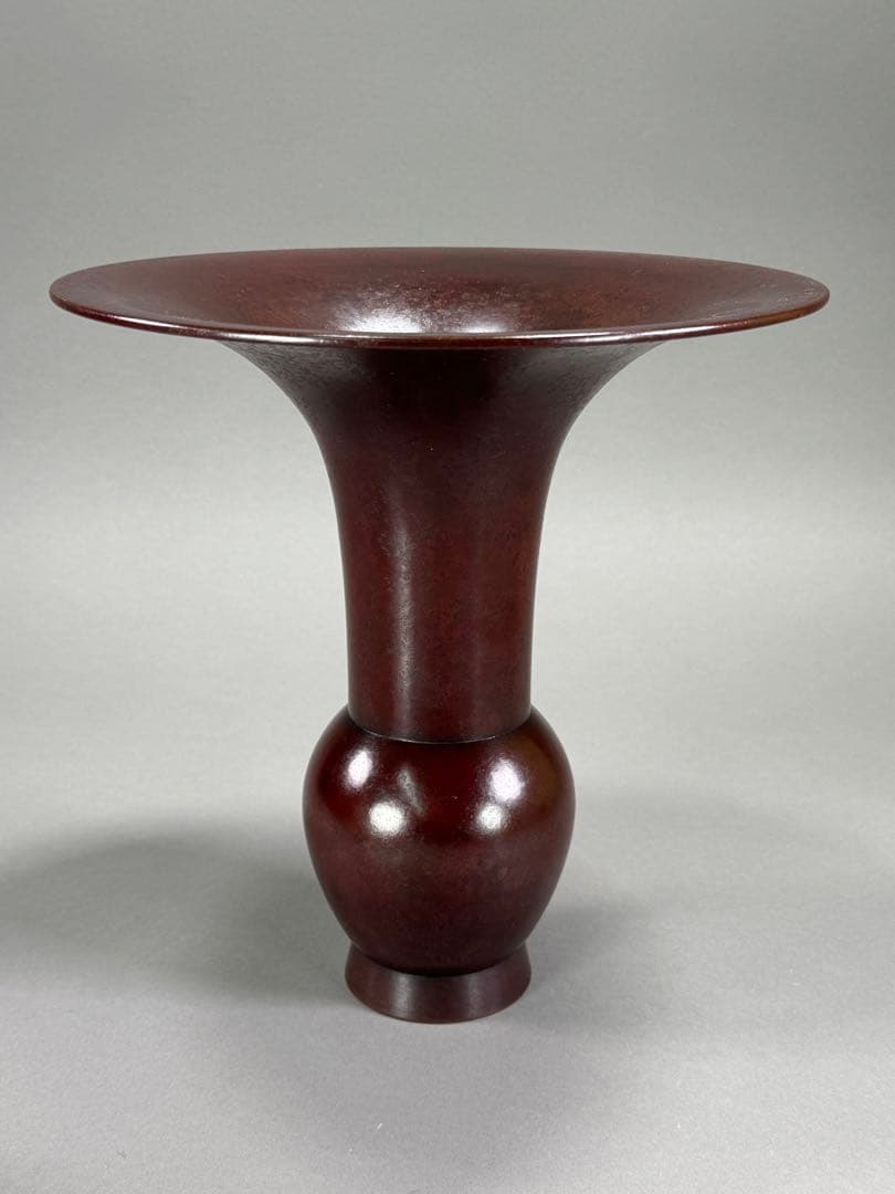 池坊　いけばな　古流　銅花器　華道具　唐銅花器　高さ25.8cm