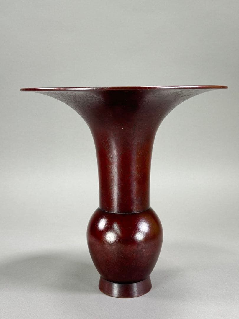 池坊　いけばな　古流　銅花器　華道具　唐銅花器　高さ25.8cm