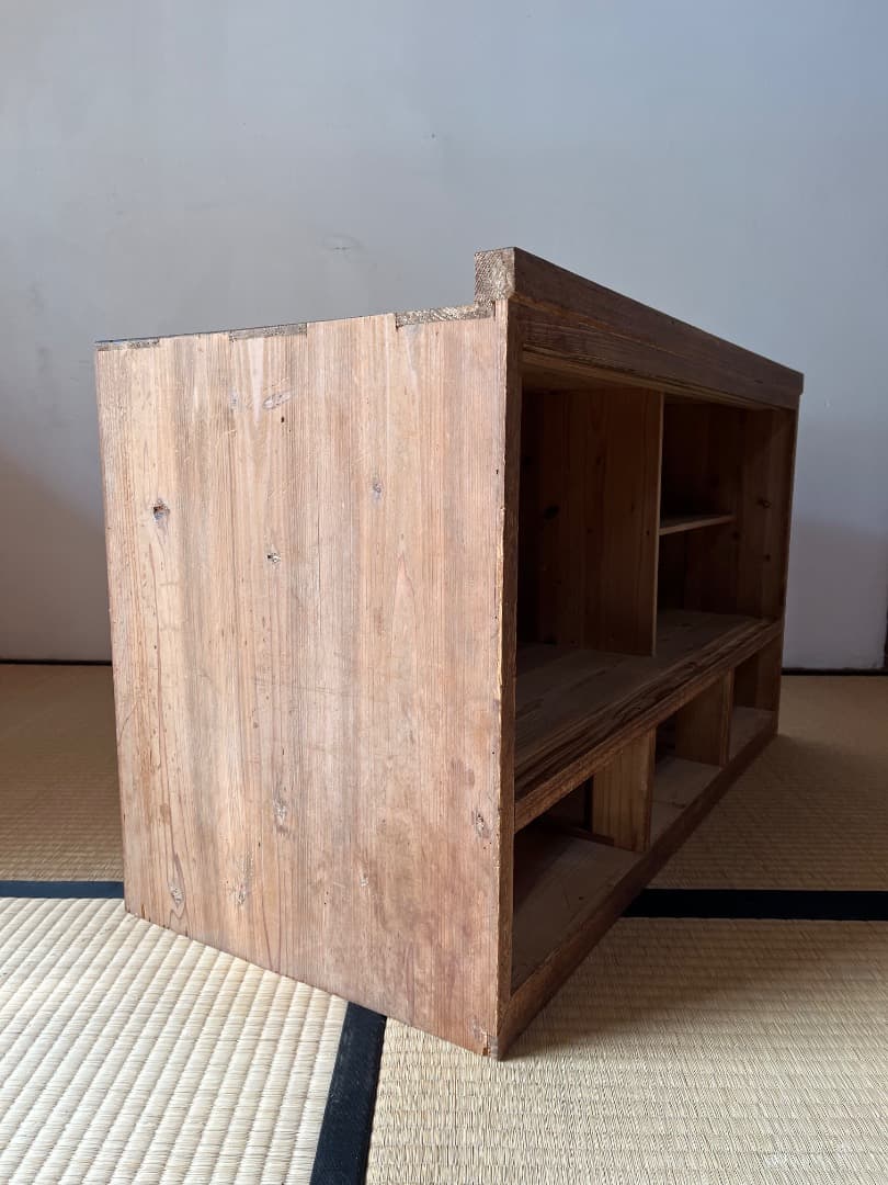 古道具 木製収納棚｜無垢材｜古民家｜昭和レトロ｜本棚・食器棚・展示棚