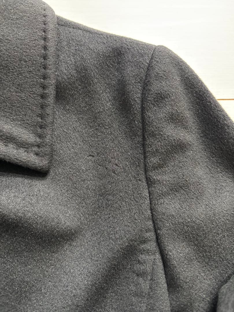 INED　カシミヤロングコート　ベルト付き　ブラック　11号　日本製　裏地付き