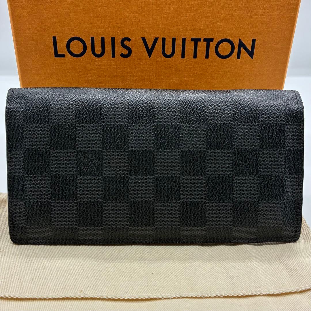 ルイヴィトン ダミエ グラフィット 長財布 ポルトフォイユブラザ 黒