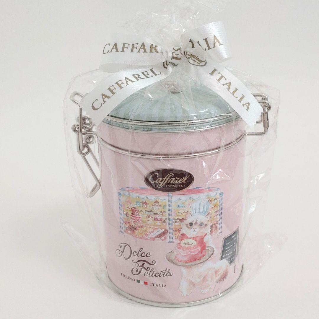 ♡最終価格♡カファレル　小物入れ　缶　キャニスター缶　　白猫　茶トラ　猫　ネコ