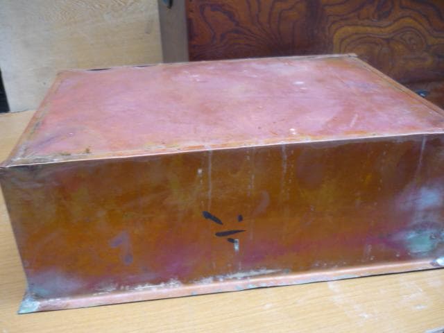 長火鉢（関東火鉢）ケヤキ材　火箸・十能（灰ならし）・猫板付き