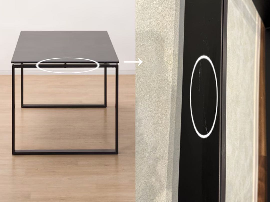 ニトリ セラミックダイニングテーブル グレー 150cm【短期間販売】