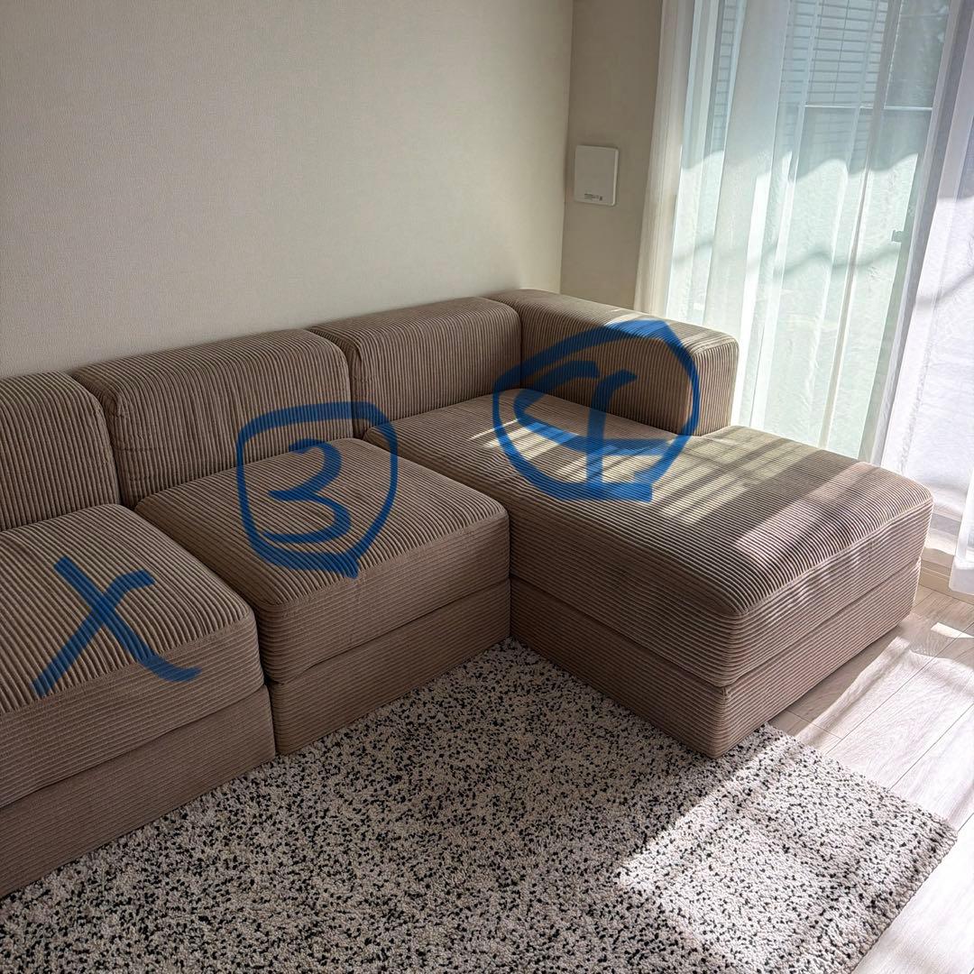 【2/2】IKEA イケア JÄTTEBO イェッテボ ソファ 寝椅子 右