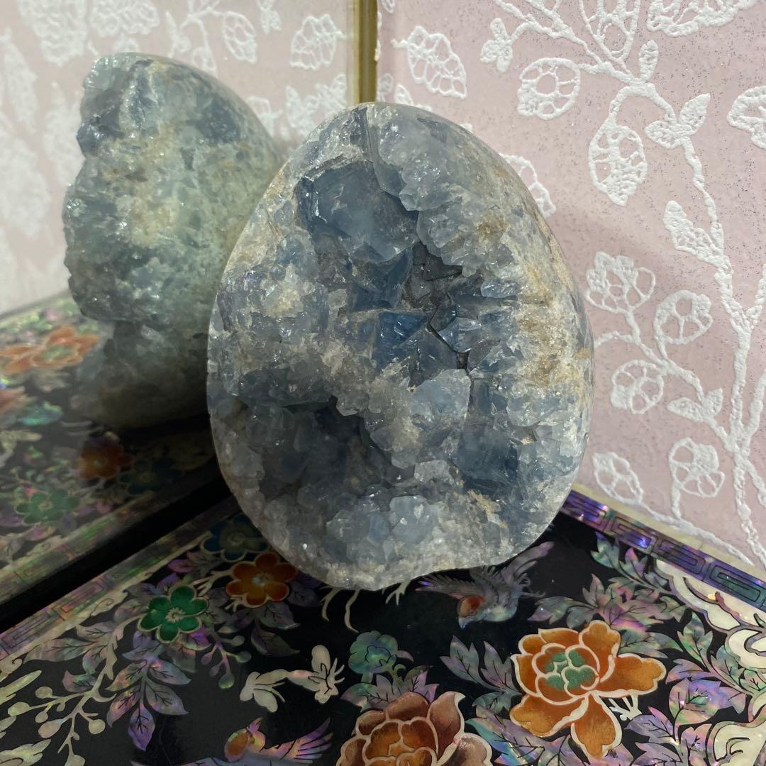 ヒーリングストーン✨✨セレスタイト天青石卵形