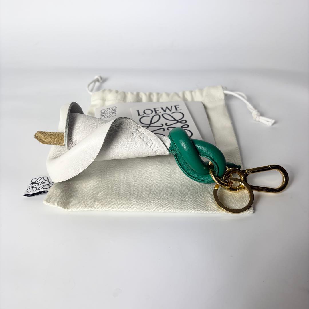 LOEWE ロエベ キーリング チャーム フラワーモチーフ　グリーン